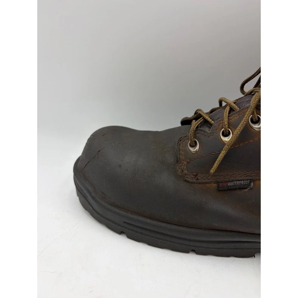 Red Wing King Safety Toe Work Boots Mens 11 Wide EE Brown Leather Waterproof EH